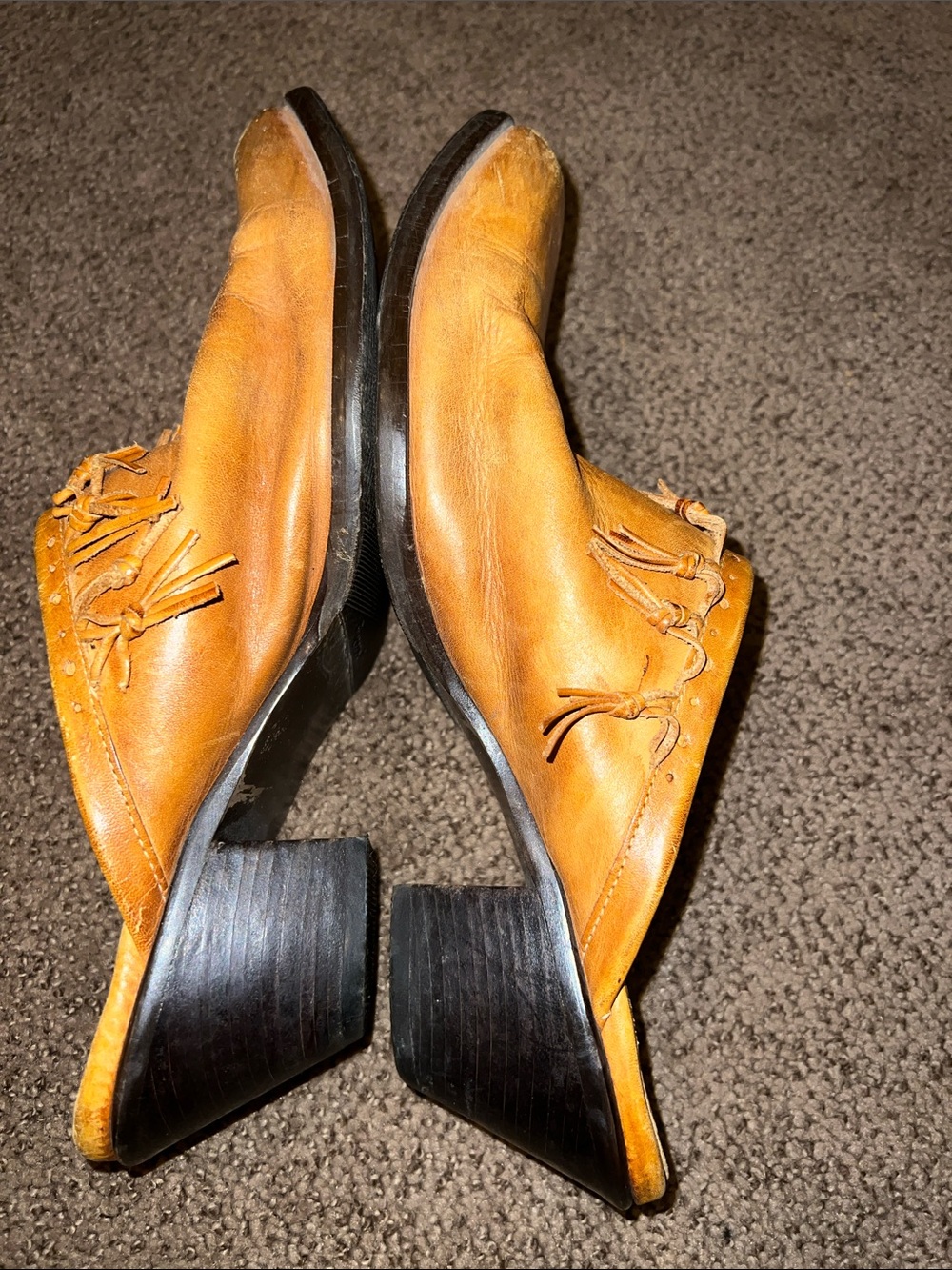 Durango Mules Cowboy Boots fringe Size 11